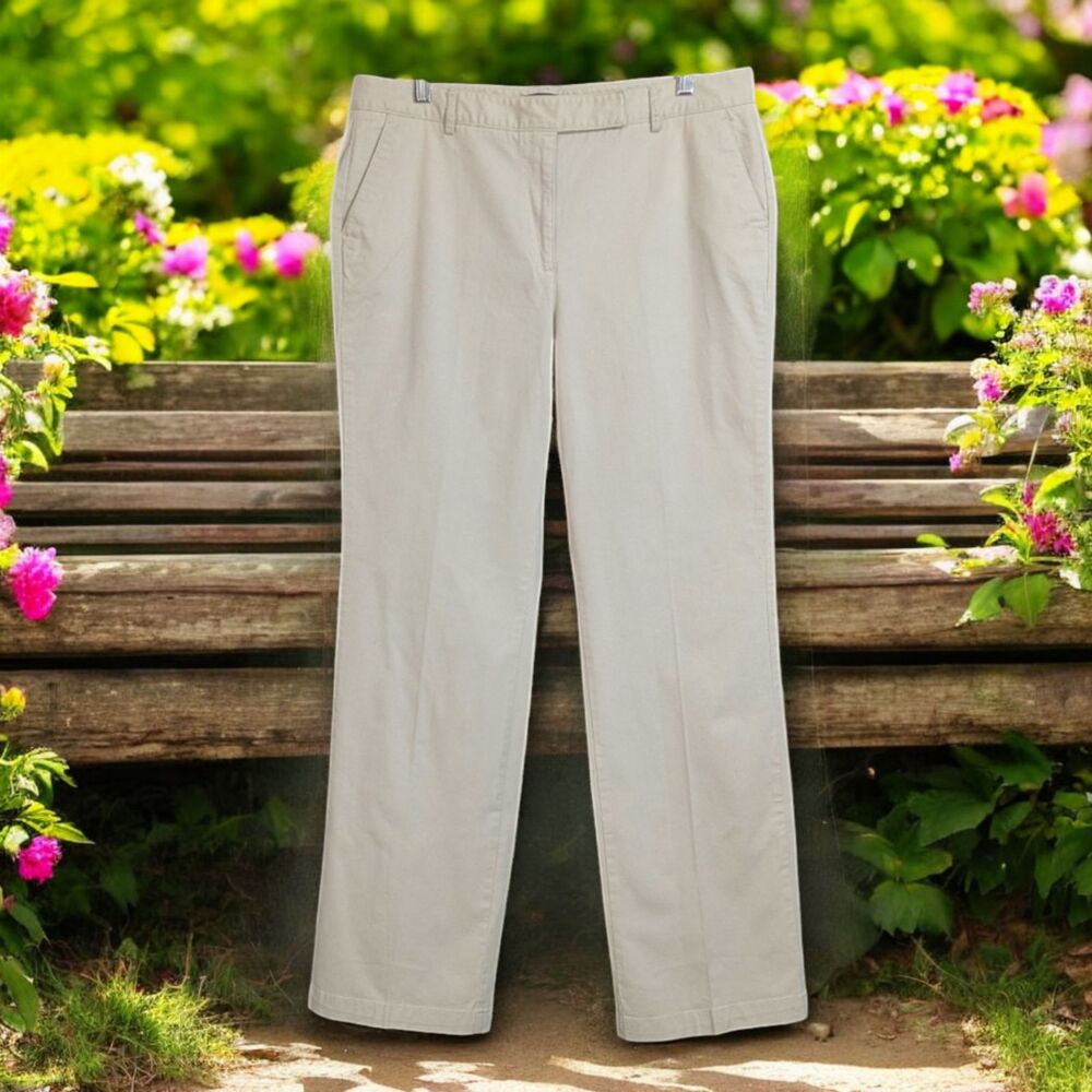 Talbots Heritage Boot Cut Pants - Cream White - Size 12 Womens Bootcut